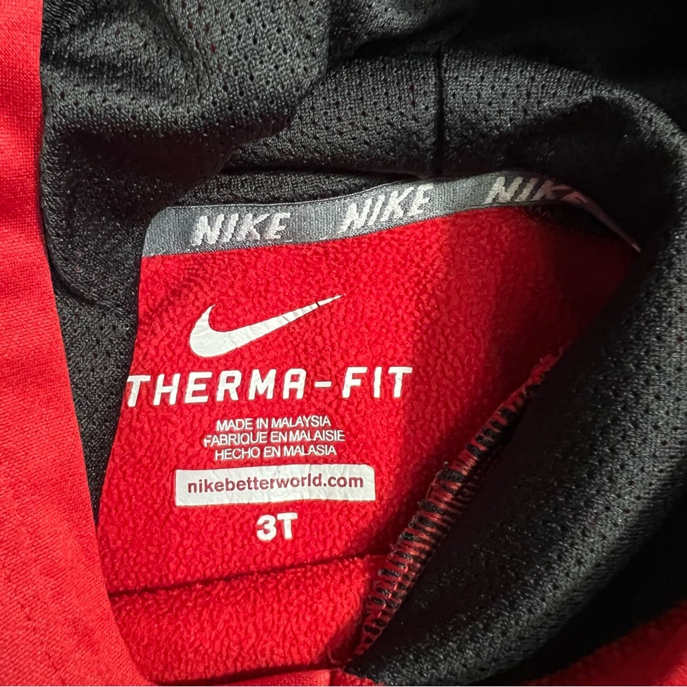 Nike Kids Red and Black Therma-Fit Hoodie - Picture 2 of 6